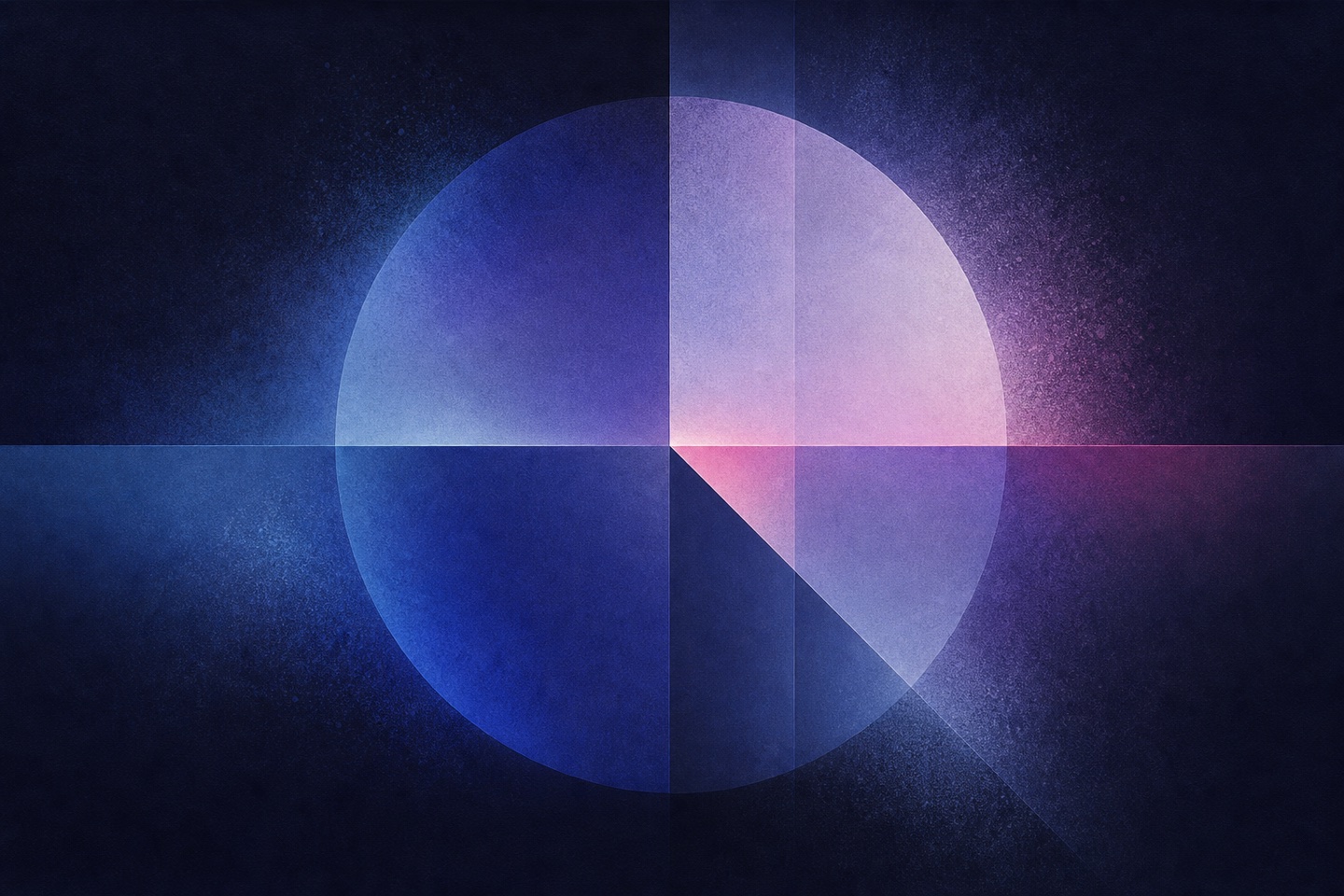 Composizione geometrica astratta blu e viola con texture spray